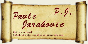 Pavle Jaraković vizit kartica